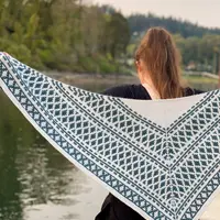 Шаль ленивым жаккардом Forest Mosaic