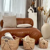 Вязаные корзины из бумажной лозы