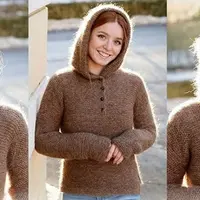 Вязаное женское худи Woodland Pixie