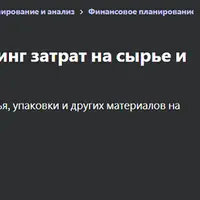 Финансовый контроллинг затрат на сырье и материалы
