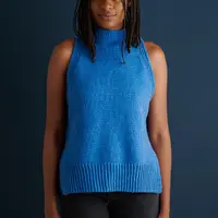 Топ спицами без рукавов Ribline