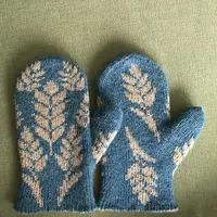 Двойные варежки спицами Beware the Frogs