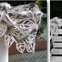 Шарф-бактус Сиреневый рассвет