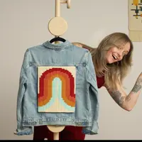 Украшаем джинсовую куртку с помощью макраме