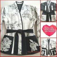 Женский ватник-кимоно двусторонний