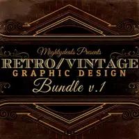 Большой пакет винтажного и ретро-дизайна