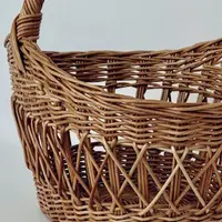 Плету из бумажной лозы: Корзина с ажуром