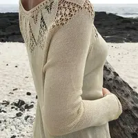 Летний пуловер спицами Hawall Summer