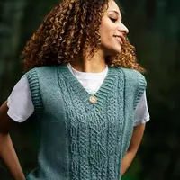 Жилет спицами сверху Rockhound Vest