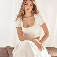 Летний топ спицами Portia