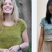 Воздушный топ реглан вязаный спицами сверху