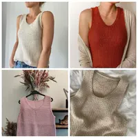 Летний топ спицами текстурным узором Cabana