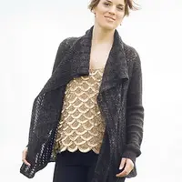 Легкий кардиган спицами Fancy