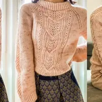 Свитер с ажурными косами Keep it warm