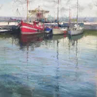 Море сухой пастелью