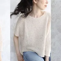 Джемпер оверсайз рельефной резинкой спицами Flores