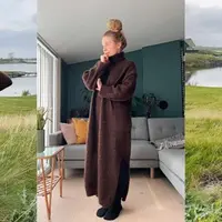 Длинное вязаное платье Chestnut