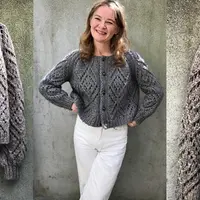 Кардиган крупной вязки спицами сверху Clotilde