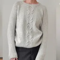 Пуловер без швов сверху спицами Lenu