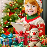 Праздничный фотошаблон в PSD - 2025 новогодний эльф