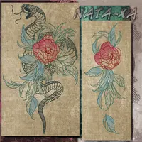 Дизайн машинной вышивки "Змея"