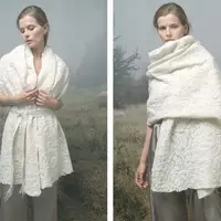 Технология замороженного войлока. Палантин