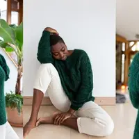 Мохеровый пуловер спицами After the Rain