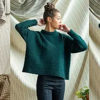 Пуловер в технике печворк спицами Weidlinger