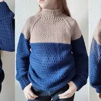 Свитер реглан крючком January