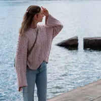 Текстурный оверсайз пуловер Bubblelicious с японским плечом