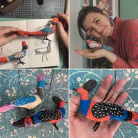 Ватные игрушки: Птица Павлин