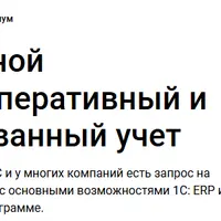 1С:ERP: основной функционал, оперативный и регламентированный учет