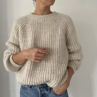 Свитер вязаный спицами жемчужной резинкой Windermere