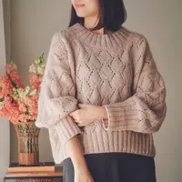 Ажурный оверсайз пуловер Gem Sweater спицами