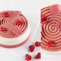 Торт Малина-Личи-Роза