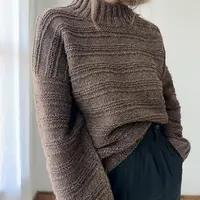 Свитер с воротником спицами из твида Clay