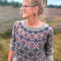 Жаккардовый пуловер Love in a mist