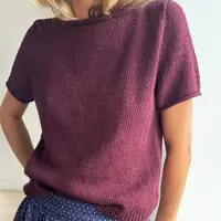 Летний топ Vega, вязанный спицами сверху