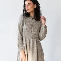 Платье с листьями спицами по кругу Sweetfern