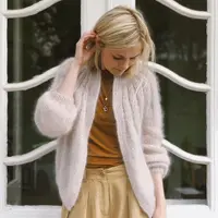 Кардиган из мохера спицами сверху Sunday Cardigan - Mohair Edition