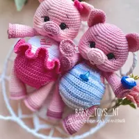 Вязаные игрушки: Поросята