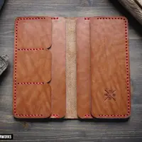 Большой кошелек лонгер из кожи