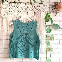 Топ с ажурным узором спицами Aire