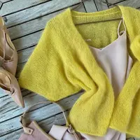 Легкий мохеровый кардиган Mika Summer спицами