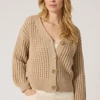 Вязаный спицами кардиган Kaja