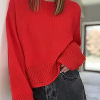 Базовый свитер с японским плечом Eyelet Loop