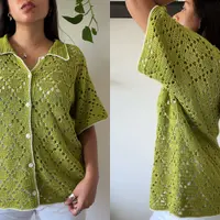 Филейная рубашка крючком Yolanda Shirt