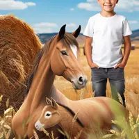 Набор коллажей с лошадьми CU-718