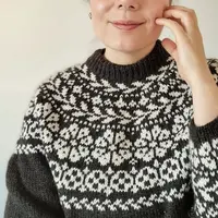 Жаккардовый пуловер с цветами Lumme