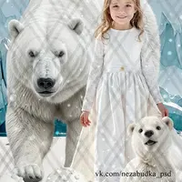 Коллаж с белыми медведями